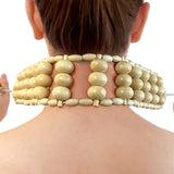 Deston Wood Back Massager Roller Rope, Manual Massage Strap for Back, Neck, Shoulders, Legs, Waist Pain Relief, Wooden Therapy Lymphatic Anti Cellulite Muscle Recovery Massage Tool Deston