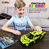 WISEPLAY Remote Control Car Building Kit, 453PCS Stem Toy for Kids Age 8-10, Great RC Car for 10-Year-Old Boys & Girls, Excellent Gift Idea WISEPLAY