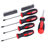 FASTPRO 215-Piece Home Repairing Tool Set with 12-Inch Wide Mouth Open Storage Bag,Household Hand Tool Kit,Red FASTPRO