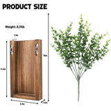 2 Pack Wood Wall Planter Vase with Artificial Eucalyptus, Modern Indoor Wall Hanging Decor for Home Living Room Bedroom Farmhouse Wooden Pocket Vases for Dried Flowers and Faux Greenery Plants Quinnsus