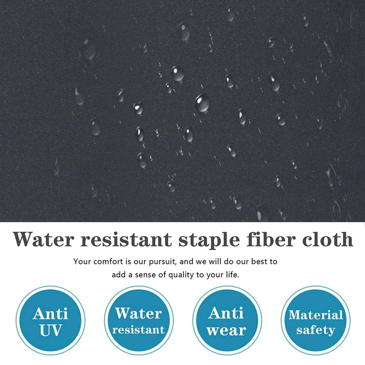 VIXLON Outdoor Patio Cushions Replacement Covers for Wicker Rattan Patio Furniture Conversation Set Outdoor Cushion Covers with Zipper Fit (Dark Grey (Only Cover), 10 piece sets) VIXLON