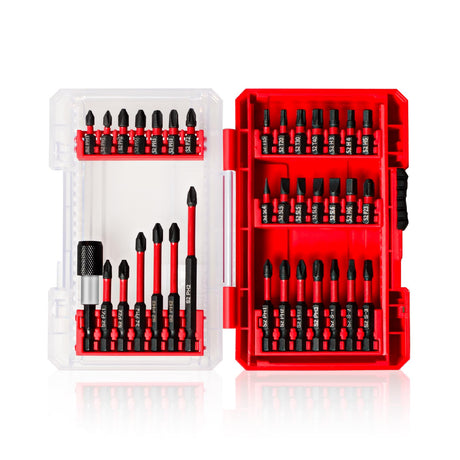 35Pcs Screwdriver Bits Set S2 Steel Screwdriver Impact Kit With a Storage Box, Used for Power Screwdrivers and Electric Drill Drivers YOSIGHT