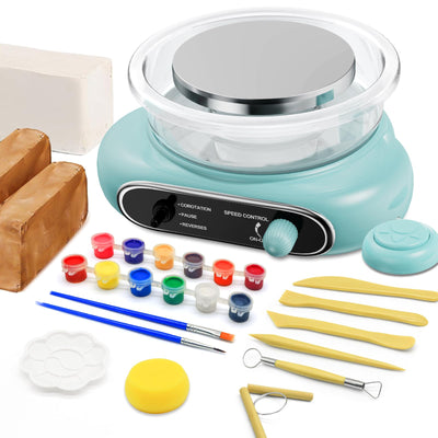 Pottery Wheel for Kids: Complete Pottery Painting Kit for Beginners - Adjustable Speed & Detachable Turntable - Pottery Tools and Art Supplies - Crafts Kits for 6 7 8 9 10 11 12 Year Old Girls & Boys