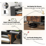 PETSITE Litter Box Enclosure, Wooden Cat Litter Box Furniture Hidden with Shelves & Scratching Pad, Kitty Large Litter Box Washroom Cabinet End Table PETSITE