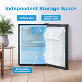 Midea WHS-87LB1 Refrigerator, 2.4 Cubic Feet, Black Midea