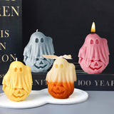 ZQYSING Halloween Candle Molds, New Cute Ghost Pumpkin Silicone Molds for Halloween Epoxy Resin Casting Aromatherapy Candle Soap Making Home Art Crafts Decor ZQYSING