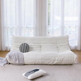 N&V Fireside Three Seater Sofa, Mid Century Armless Twin Size Floor Lounge Chair, Soft Premium Corduroy Floor Sofa, Accent Chair for Living Room, Bedroom (Brown Sugar) N&V