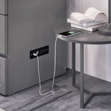 AFI, Northfield Murphy Bed Chest Queen with 6" Mattress, Storage Drawer & Built-in USB Charger, Grey AFI