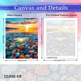 JUJUHOOD Love Stone Paint by Numbers Kit for Adults, Beach Sunset Adult Paint by Number Kits,DIY Acrylic Paint by Number on Canvas for Home Wall Decor 16X20 Inch JUJUHOOD