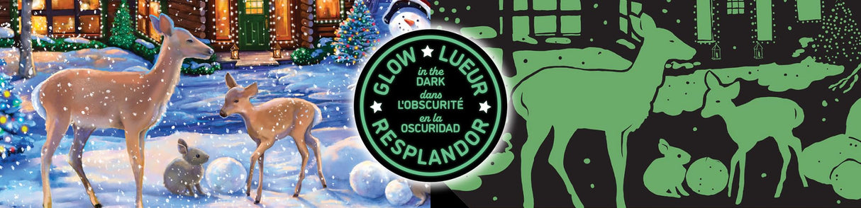 Ceaco - Glow in The Dark - Holiday Wonderland - 750 Piece Jigsaw Puzzle Ceaco