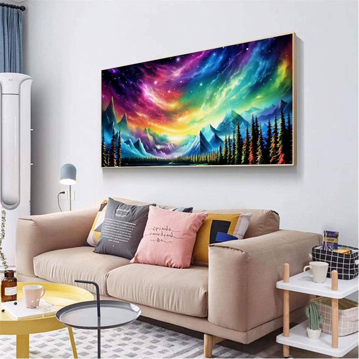 ijbnhd 5D Large Diamond Painting Kits for Adults, 5D Mountain Extra Large Diamond Art Kits, Full Drill Crystal Rhinestone Aurora Gem Art Home Wall Decor Gift(28X 16inch) ijbnhd