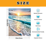 VIGEGU Paint by Numbers Kit for Adults with Framed,Beach Landscape Paint by Number DIY Adult Paint by Number Kits Acrylic Oil Painting for Wall Decor 10x12in VIGEGU