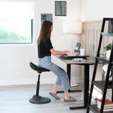 VIVO Ultra-Slim Single Top Height Adjustable Standing Desk Riser, Compact Sit Stand Desktop Converter for Monitor or Laptop, Black, DESK-V001J VIVO