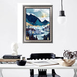 Hestarcul Diamond Painting Kit,Diamond Art Kits for Adults, Abstract Paint with Diamonds Round for Gift,Wall Decor(12x16) (Mountain Sunrise) Hestarcul