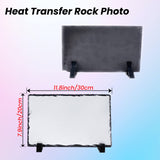 Daomong Sublimation Blank Slate Rock Stone Photo Frame 2 Pieces DIY Heat Transfer Picture Frame with Display Holder Personalized Decoration Photo Frame for Heat Press Machine,7.9 x 11.8 Inch Daomong