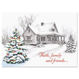 Current Winter Home Christmas Greeting Cards Set - Set of 18 Large 5 x 7-Inch Folded Cards, Themed Religious Holiday Card Value Pack, Envelopes Included Current
