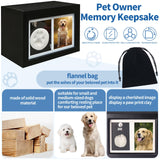 Waltool Pet Memorial Shadow Box with Clay Paw Print Impression Kit, Paw Ornament Loss of Pet Sympathy Gift, Picture Frame Pet Urns for Dogs Cats Ashes Keepsake Waltool