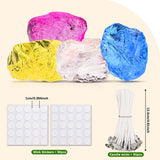 Blingfun Gel Wax for Candle Making with 4 pcs Jelly Wax,50pcs Candle Wicks & 50pcs Stickers Candle Wax for Candle Making,Handcraft Scented Candles Supplies Blingfun