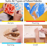 MEEDEN Unfinished Wood Canvas Board: 1-1/2" Deep 8x8” Wooden Canvas Panel Pack of 4 - Blank Cradled Wood Art Board for Painting MEEDEN