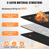 20'' Fire Pit Mat for Solo Stove Mesa/XL Tabletop Fire Pit,4-Layer Fireproof Heat Resistant Under Grill Mat, Easy-to-Clean Waterproof & Non-Slip for Table Top Protection GIESIOE