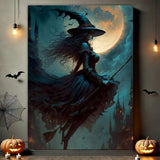 Arttoplus Halloween Paint by Numbers Kit for Adults Beginner-Witch Adult Paint by Number Kits on Canvas, Witch DIY Acrylic Oil Painting by Numbers for Adults for Gift Home Wall Decor(16x20inch) Arttoplus