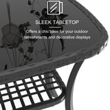 HLNPTN 4 Pieces Outdoor Patio Furniture Set, PE Rattan Chairs Wicker Furniture with Coffee Glass Table and Soft Cushions, Outdoor Seating Conversation Set for Lawn, Porch, Garden (Blue) HLNPTN