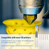 Andibro 50pcs 3D Printer Nozzle Cleaning Kit,0.2/0.25/0.3/0.35/0.4mm Nozzle Needle, Stainless Steel Cleaning Needles 3D Printer Nozzle Cleaner for 3D Printer Accessory (0.2/0.25/0.3/0.35/0.4mm) Andibro