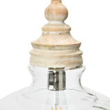 Creative Co-Op Glass & Mango Wood Ceiling Pendant Light Creative Co-Op