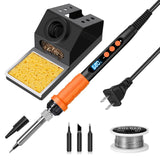 Soldering Iron Kit, 100W High Power Soldering Iron, Fast Heating, Digital Display Temperature Control Accurate 356°F-896°F, Portable Soldering Kit with Protective Cap, Automatic Sleep Mode Aucanla