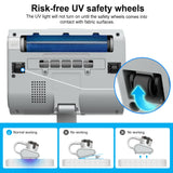 Mattress Vacuum Cleaner,13Kpa Powerful Suction Bed Vaccum Cleaner with UV-C Light,LED Headlights and High Heating Tech,1.2kg Light Weight Handheld vaccum for spot Cleaning,Sofa,Couch Fabric Cleaner Intercleaner