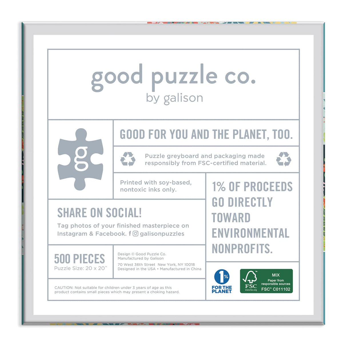 Good Puzzle Co. Dogs and Flowers Galison