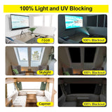 100% Blackout Curtains for Bedroom 39" x 57" Portable Blackout Shades Film No Drill Blackout Curtains Sunblock Window Cover Black Out Curtains for Nursery Dorm Room Office and Travel Windows T Legend