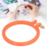 Embroidery Hoop, 4 Inch Cross Stitch Hoop Plastic Circle Embroidery Rings for Embroidery Art Craft Sewing (Random Color) Cyrank