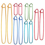 OWMOSYX 12 Pcs Knitting Stitch Holders Aluminum, Colorful Yarn Stitch Holder for Practical Knitting Crochet Tools for Sweaters Socks Yarn Sewing DIY Blankets OWMOSYX