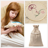 Caydo 3 Pieces Large Size Linen Needlework Fabric for Garment Craft, Flower Pot Decoration and Tablecloth, 62 by 19 Inch Caydo