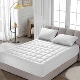 HYLEORY King Mattress Pad Quilted Fitted Mattress Protector Cooling Pillow Top Mattress Cover Breathable Fluffy Soft Mattress Topper with 8-21" Deep Pocket HYLEORY