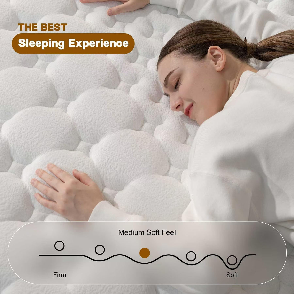 AN Adamant Noyau 12 Inch King Size Mattress in a Box, Memory Foam Hybrid Mattress for Motion Isolation, Pocket Spring and Soft Foam, Pressure Relief, Medium Firm Support AN Adamant Noyau