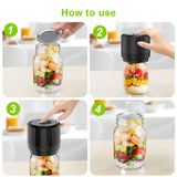 M11 Mason Jar Vacuum Sealer - Electric Mason Jar Vacuum Sealer Kit with Wide and Regular Mouth Mason Lids, Jar Vacuum Sealer for Canning Jars, Vacuum Sealing Machine for Food Storage UNERVER