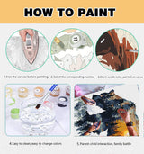 Paint by Numbers for Adults Forest Bear Paint by Numbers Kits for Beginner, DIY Acrylic Paint by Number on Canvas Easy Animal Paint by Numbers for Adults Home Wall Decor 16X16 Inch Without Frame Meothan