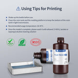 ANYCUBIC Tough 3D Printer Resin 2.0, Tough Resin with High Hardness and High Precision, 365-405nm Fast Curing 3D Resin for 4/8/12/16K LCD/DLP/SLA Resin 3D Printing (Grey, 1kg) ANYCUBIC