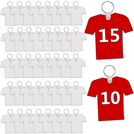 AiDiYGECO 120 pcs sublimation keychain blanks ornaments MDF Double Sided Heat Transfer Football sublimation keychains blanks bulk (jersey) AiDiYGECO