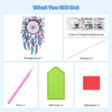 MOGTAA Dream Catcher Diamond Art Hanging Pendant Kits, 5D Special Shape Diamond Art Kits for Adults Beginners, Crystal Rhinestones Diamond Painting Gem Art for Home Decor MOGTAA
