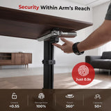 ONNAIS Gun Lock Wall Mount - Quick Access Biometric Trigger Lock with Gun Rack for Wall, Vertical Heavy Metal Wall Hooks for Rifle, Shotgun & Pistol, Space-Saving Hidden Storage for Garage, Desk, Car ONNAIS