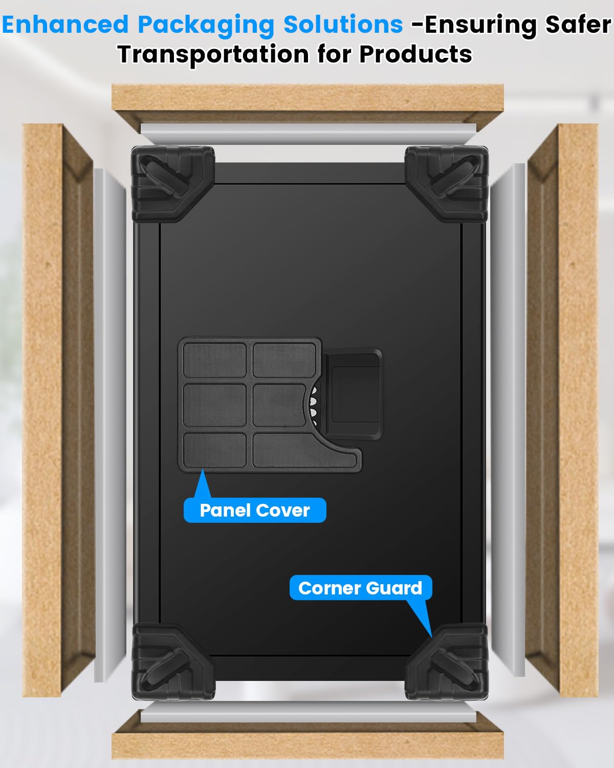 Safe Box, 3.2 Cuft Home Safe with Fireproof Waterproof Bag, Anti-Theft Digital Security Safes with Smart Alert System, Removable Shelf, Mute Function, Document Safes for Money Jewelry FOWORE