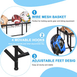 Mythinglogic Garage Bike Storage Rack, Freestanding Organizer for Adult or Kids Bike, 3 Bicycle Holder for Indoor and Outdoor Use Mythinglogic