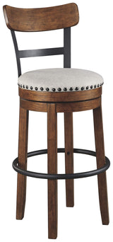 Signature Design by Ashley Valebeck 30" Farmhouse Pub Height Barstool, Brown Signature Design by Ashley