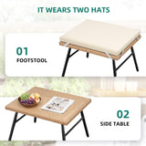 DWVO Rattan Egg Chair with Ottoman, Indoor Outdoor Egg Shape Wicker Chair for Patio, Backyard, Living Room, Basket Chair w/Footrest, 5 Cushions, 450lb Capacity, 38in Width, Steel Frame (Beige) DWVO