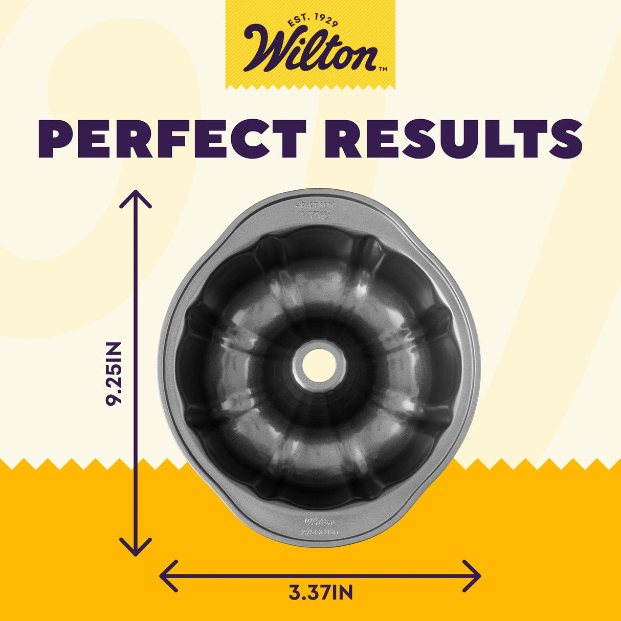 Wilton Perfect Results Premium Non-Stick 9.51-Inch Fluted Tube Pan, Steel Cake Pan Wilton