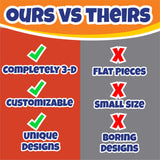 Kids Party Wood Painting Craft Kits (12ct) 3-D Cars - Each Kit Has its Own Brush, Paint, & Figure- 6 Designs Include Taxi, Trucks & More w Bonus Customizable Sticker Decals- Summer Camp Party Activity SCS Direct