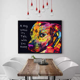 DIY 5D Diamond Painting by Number Kits，Crystal Rhinestone Diamond Embroidery Paintings for Adults and Beginner Diamond Arts Craft Home Decor Gratitude Pitbull Diamond Painting CANFLASHION